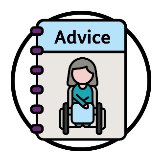 An advice document showing an older participant.