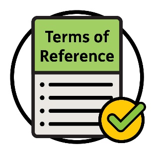 A Terms of Reference icon showing a document with a tick on it. 