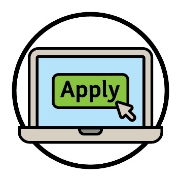 A computer that shows a mouse touching a button that says 'Apply'.