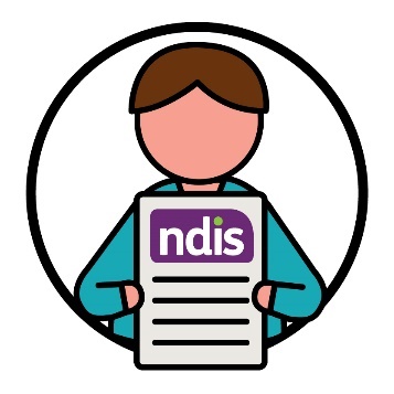 A person holding an NDIS document.