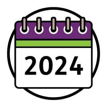 A calendar showing 2024.