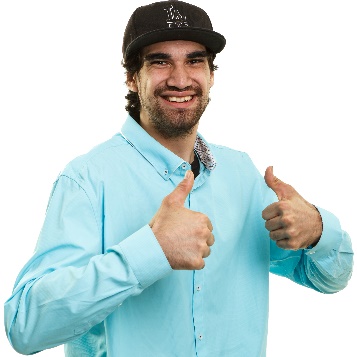A man giving 2 thumbs up.