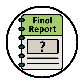 A 'Final Report' booklet with a question mark on the cover.