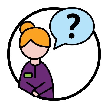 An NDIA worker with a speech bubble that has a question mark in it.