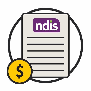 An NDIS document with a money symbol. 