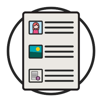 An Easy Read document icon.