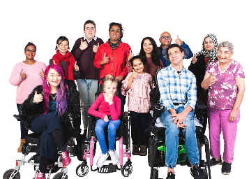 A large and diverse group of people with different abilities.