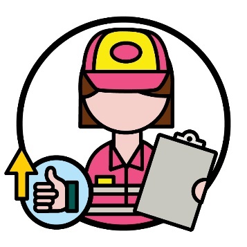 A person in a work uniform. Next to them is a make better icon.