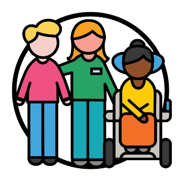 A shared support worker supporting 2 people with disability.