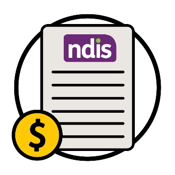 An NDIS plan and a dollar sign.