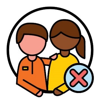 A support worker supporting someone, with a cross icon.