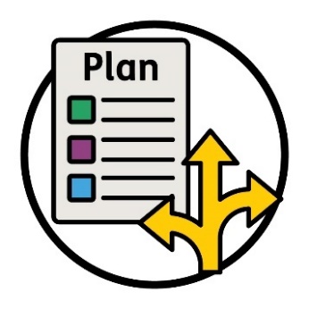 An NDIS plan with an arrow pointing 3 different ways.