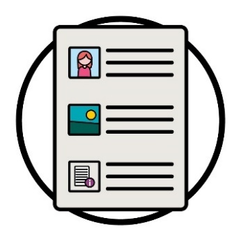 An Easy Read document icon.