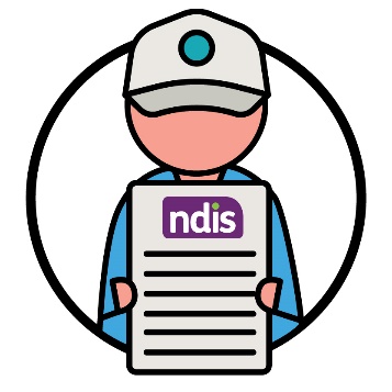 A person holding an NDIS document.