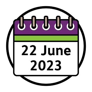 A calendar that says '22 June 2023'.