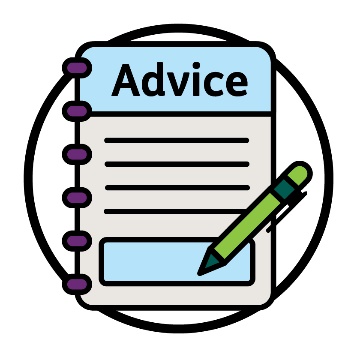 An advice document and a pen.