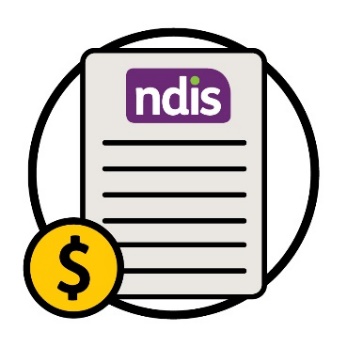 An NDIS document with a dollar symbol next to it.