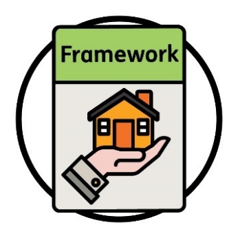A 'Framework' document with a home and living supports icon.