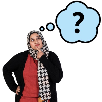 A member thinking. Above their head is a thought bubble showing a question mark.