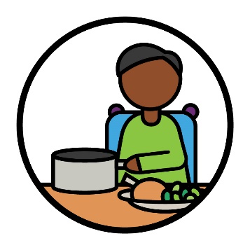 A person cooking at home.