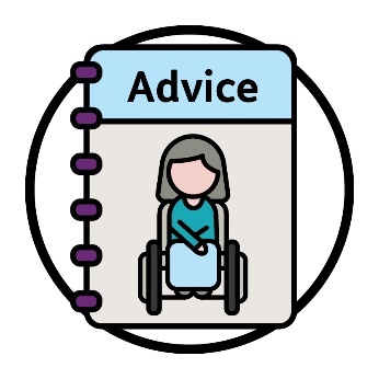 An Advice document showing an older person.