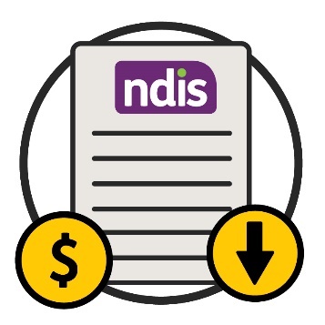 An NDIS document with a dollar sign and an arrow pointing down.