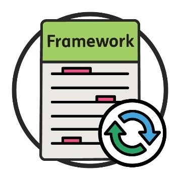 A framework document witht a change icon.