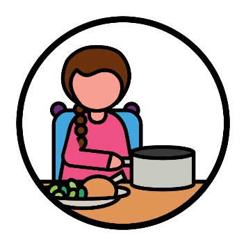 A person cooking at home.